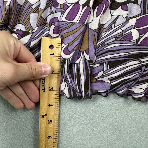 Vivian Shyu Floral Dress Women’s Small Purple Long Sleeve V Neck Midi - Picture 10 of 16